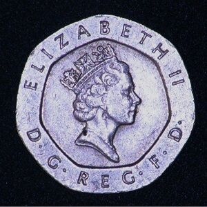 1992 Twenty Pence Coin with Queen Elizabeth II Portrait